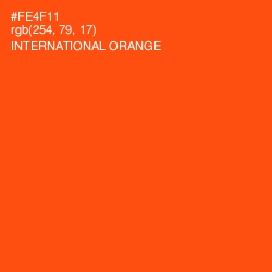 #FE4F11 - International Orange Color Image